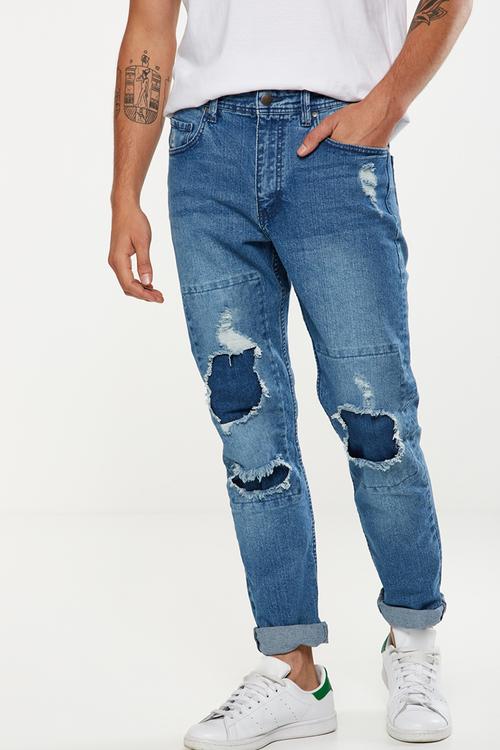 Tapered leg jean