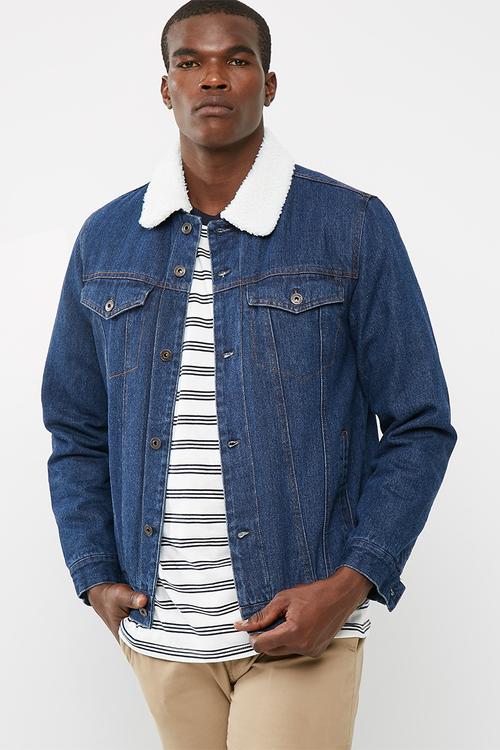 Sherpa lined denim jacket