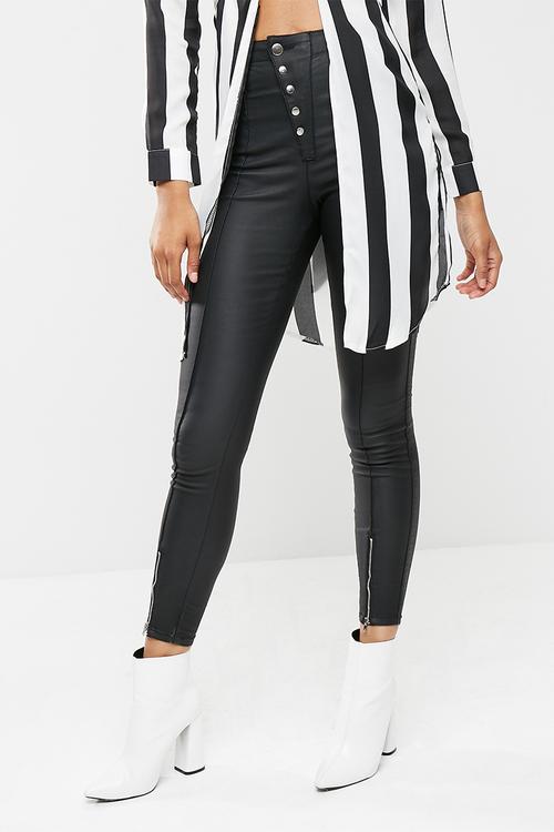 Vice high waisted coated skinny