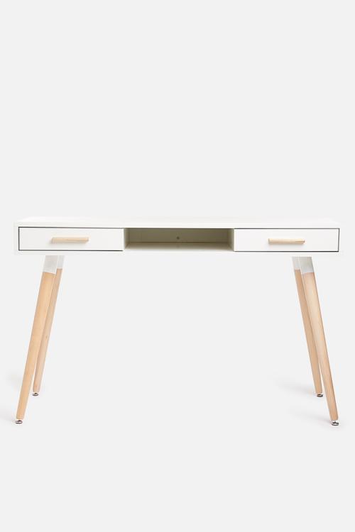 Alva desk - white & natural