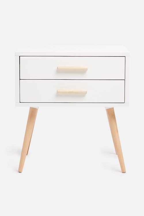 Alva pedestal - white & natural