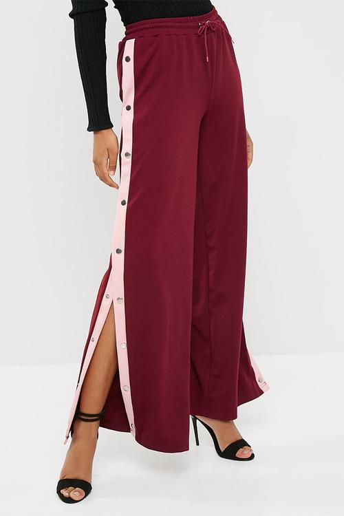 Popper wide leg jogger