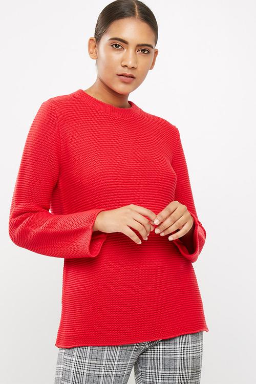 Zip back chunky knit