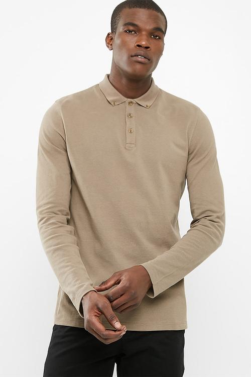 Pique slim fit polo
