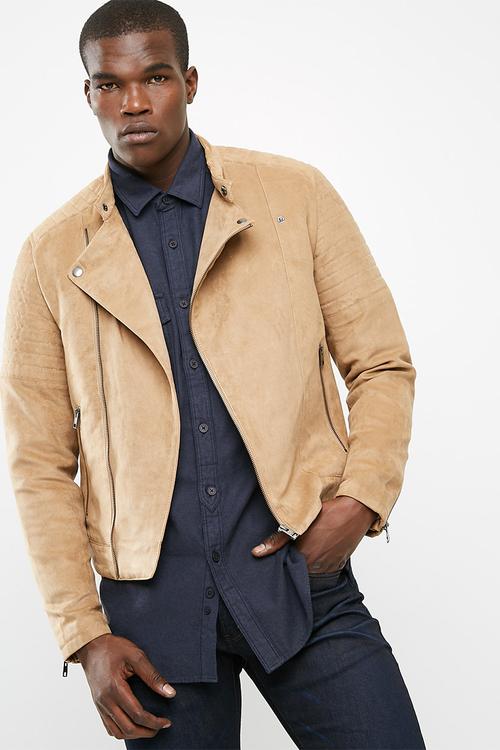 William Faux suede biker jacket