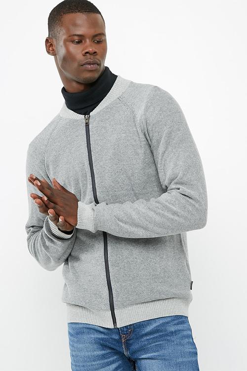 Balm knit zip cardigan