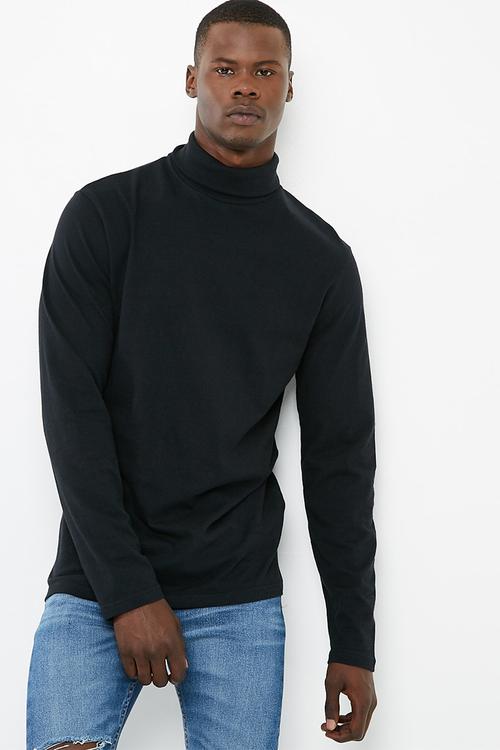 Plain roll neck tee