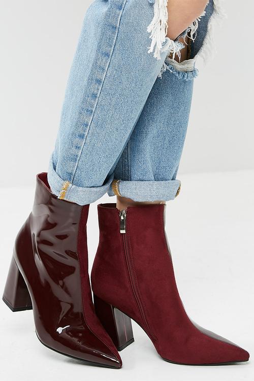 Chaos colour block pointy boot