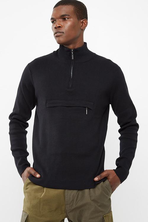 Zip neck jumper