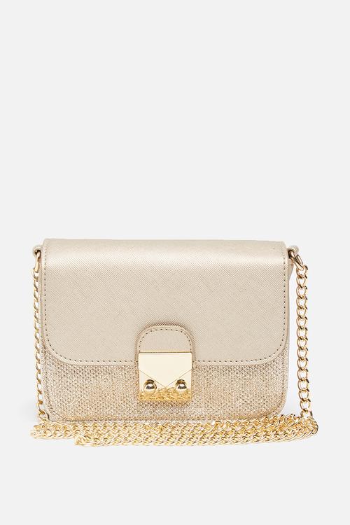 Grace glitter metallic mini clutch