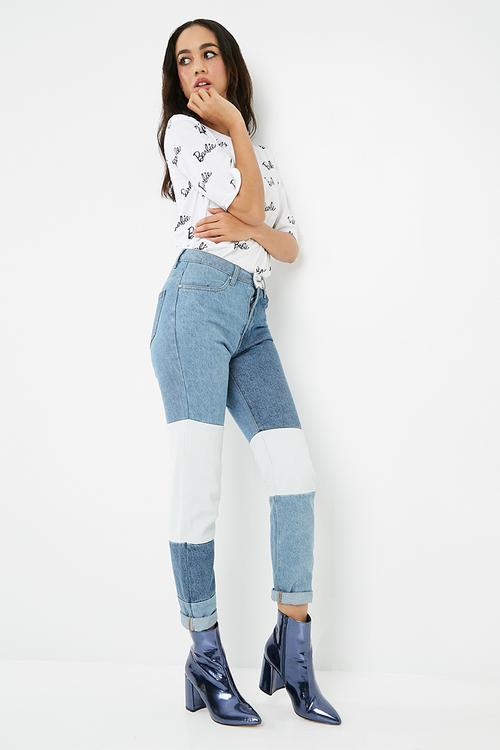 Riot patch work high waisted mom jeans