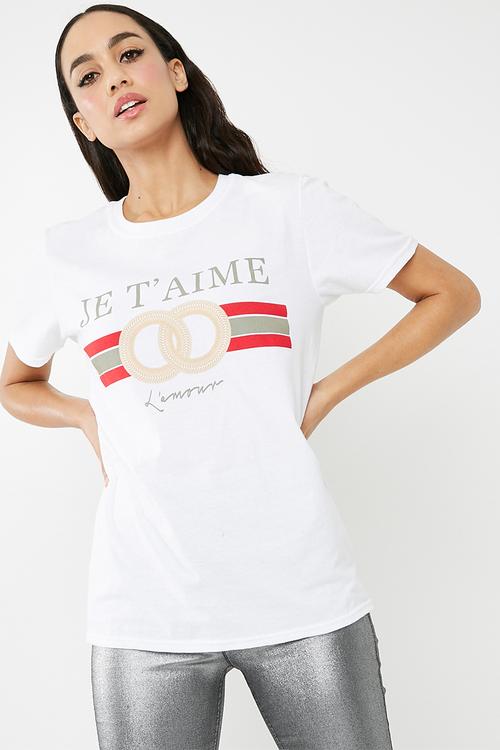 Je t'aime graphic t-shirt