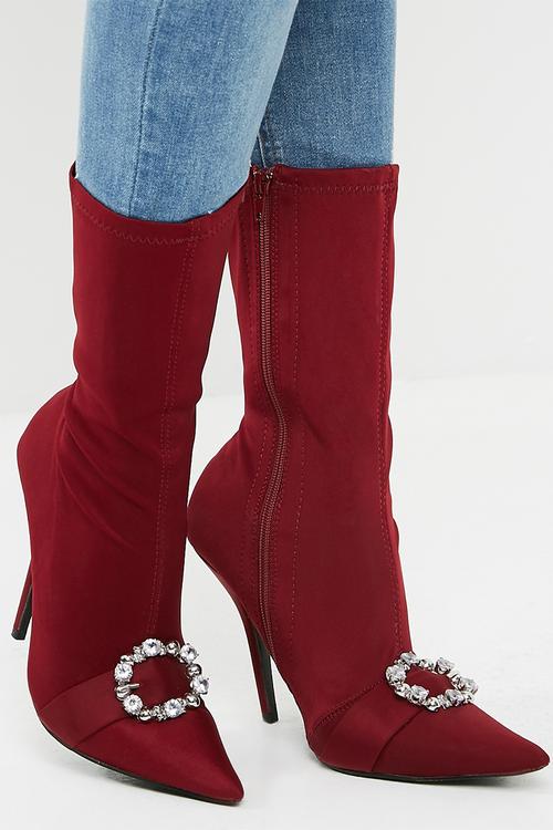 Stiletto boot - burgundy