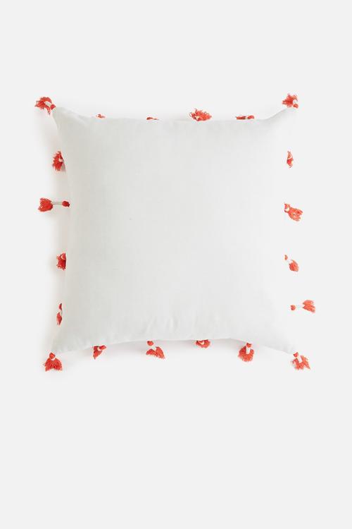 Burst cushion cover - grey & red