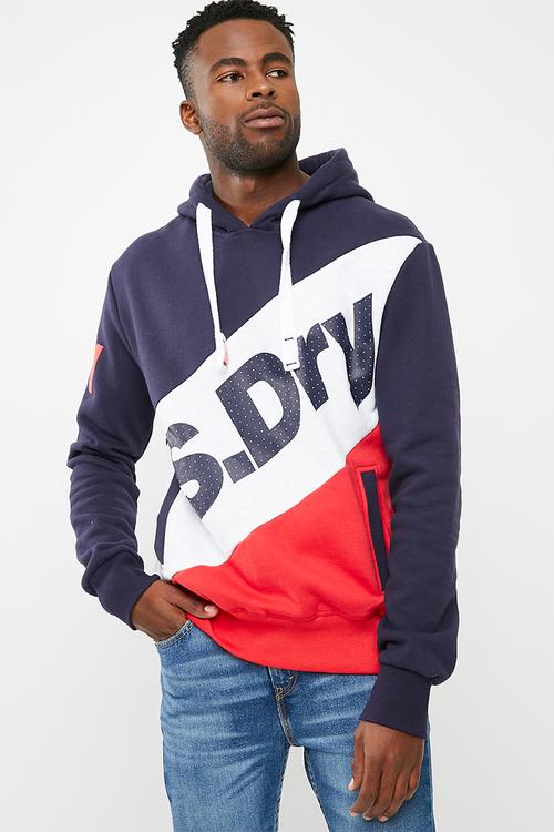 Posh sport panel hoodie