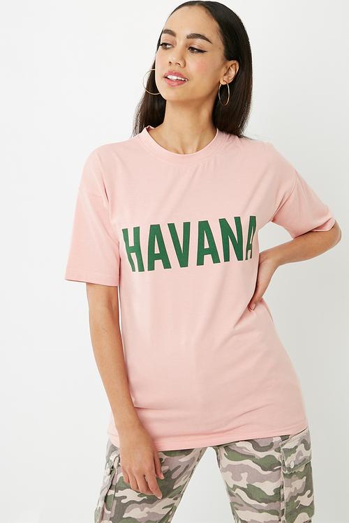 Havana' slogan T-shirt - pink