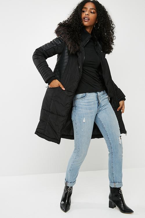 Winnie  faux fur nylon coat