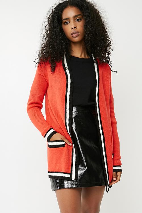 Lamasa open cardigan - red