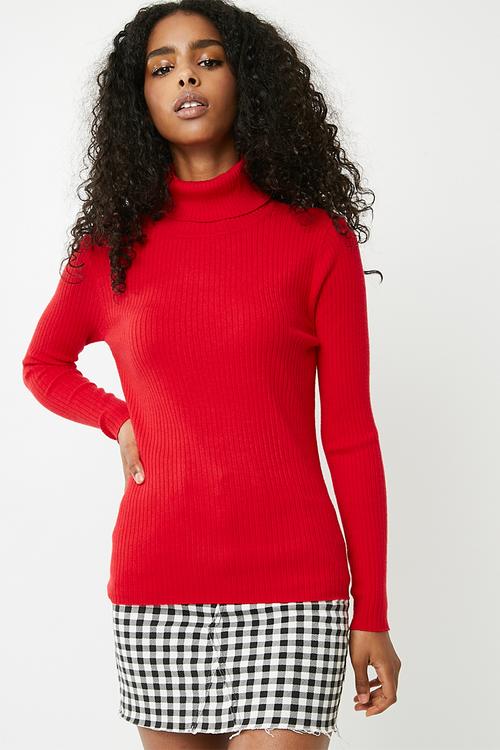 Hermosa rollneck knit - red