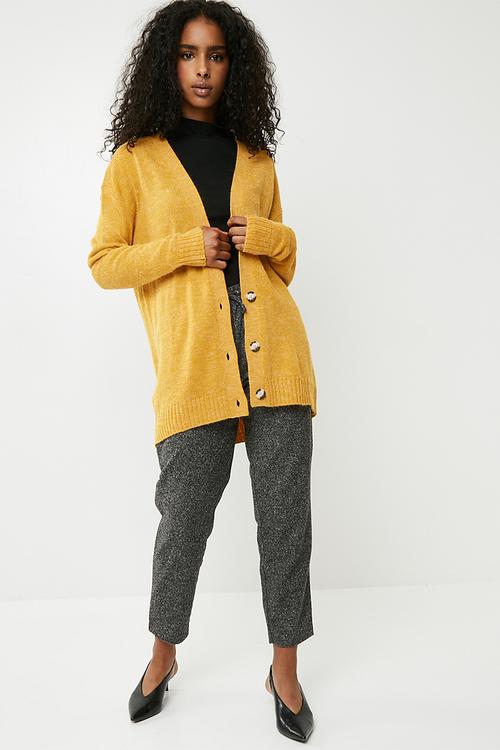 Share v-neck cardigan - mustard