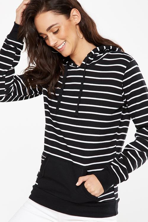 Delevingne graphic hoodie - black