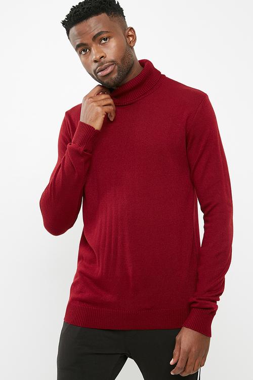 Basic roll neck slim fit knit