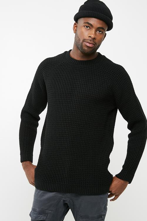 Raglan textured knit