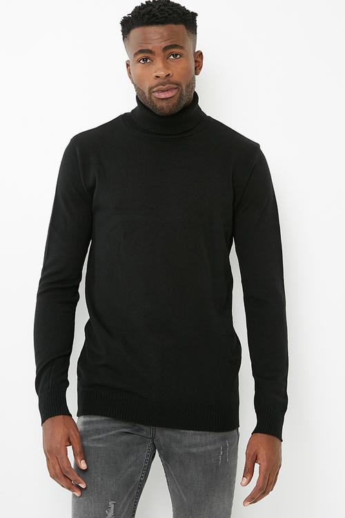 Basic roll neck slim fit knit