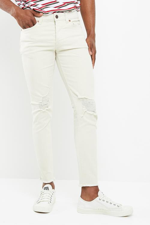 Warp skinny knee rip jeans