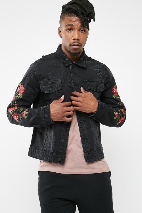 Roses denim trucker jacket