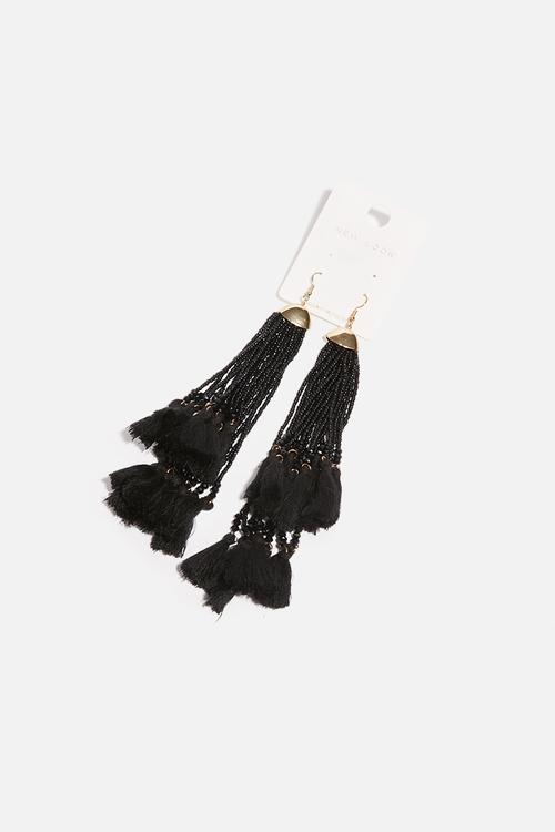 40s bead tassel earrings