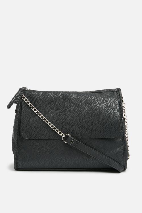 Chain strap shoulder bag - Black 