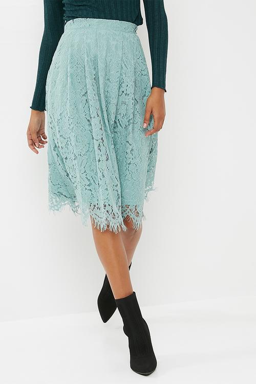 Go lace midi skirt