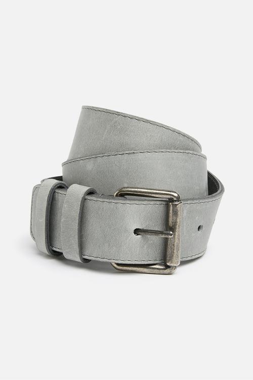 James leather belt - grey