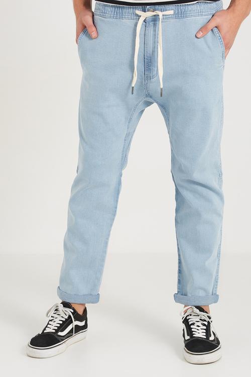 Denim roller pant