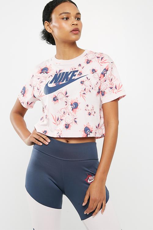 Cropped floral tee