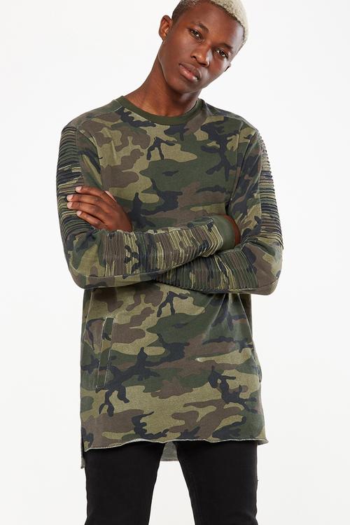 Moto crew fleece sweat