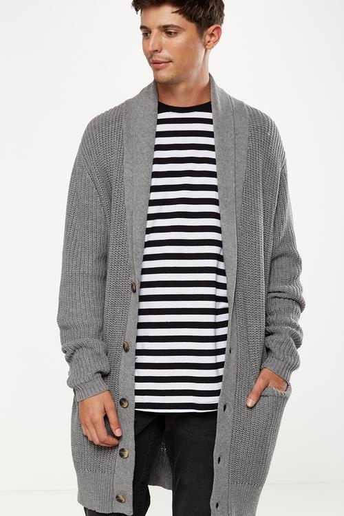 Longline cardi - grey