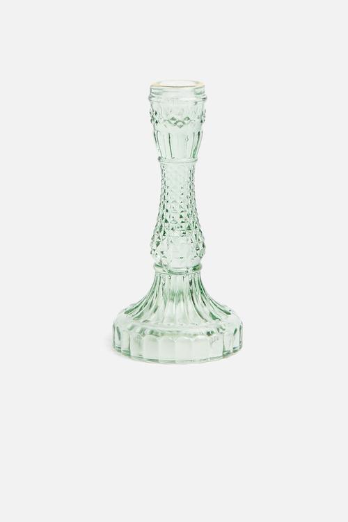 Gem candle holder - pine green 