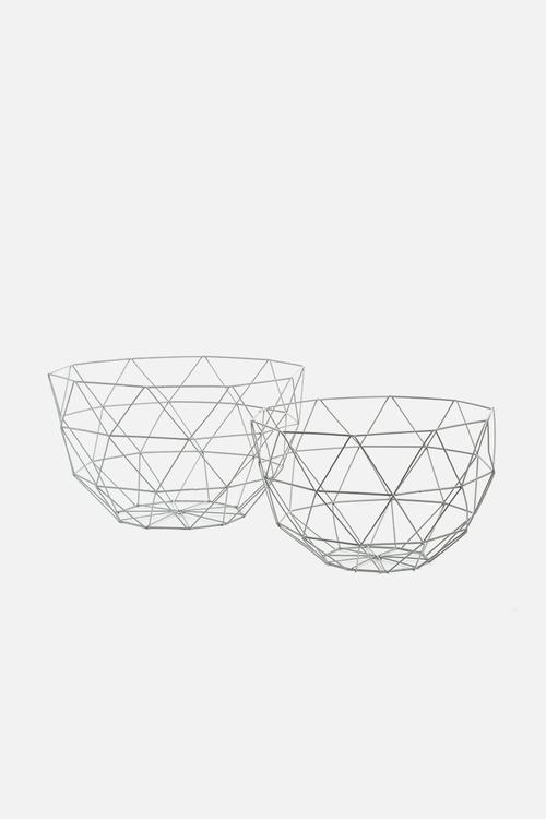Linea fruit bowl set of 2 - grey