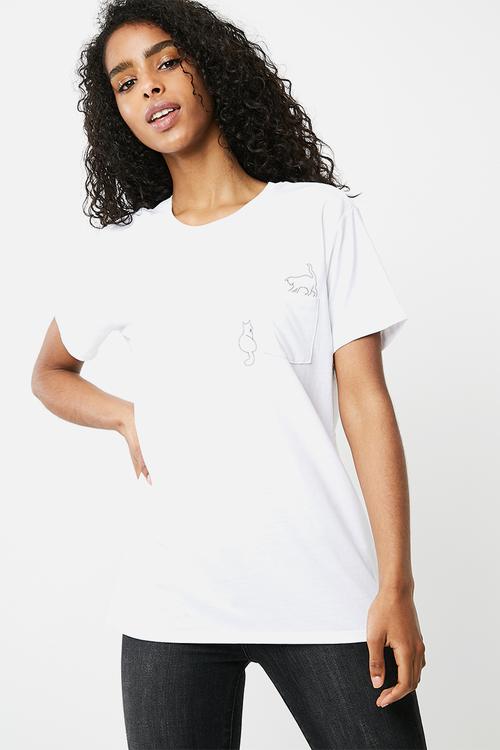 Tbar fox graphic t-shirt - white