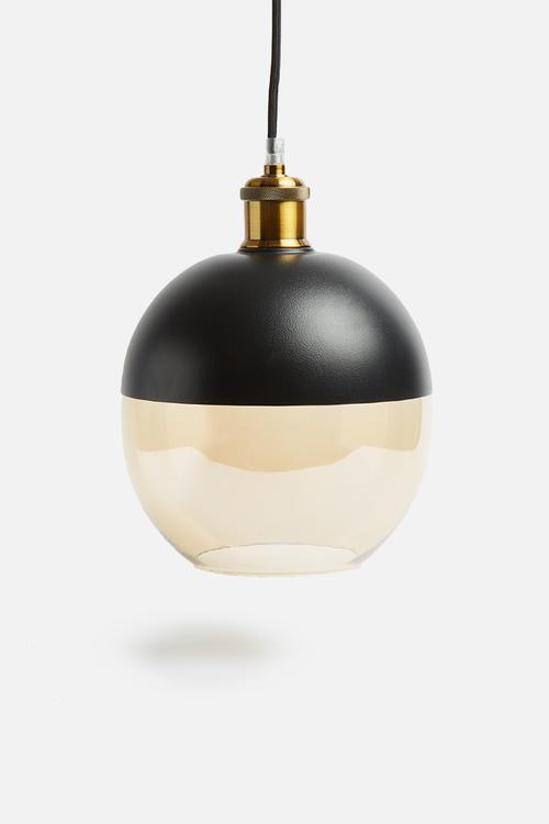 Duo ball pendant - black