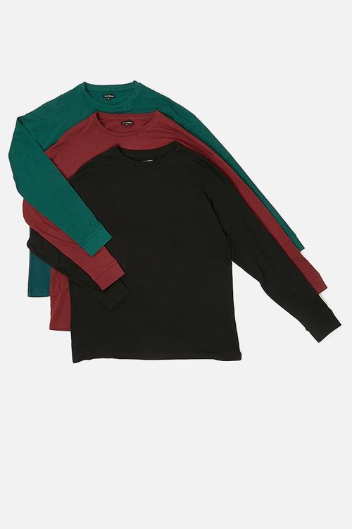 Plain oversized tee - 3 pack- Multi