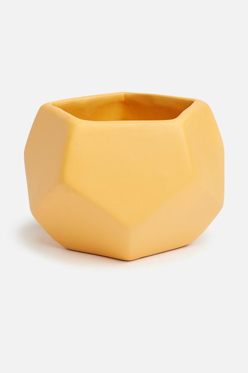 Hex mini vase - mustard