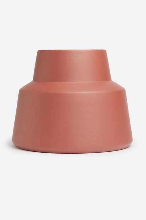 Hex vase - terracotta