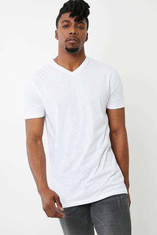 Vee neck tee - white 