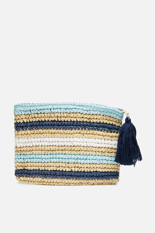 Nadla straw clutch - multi