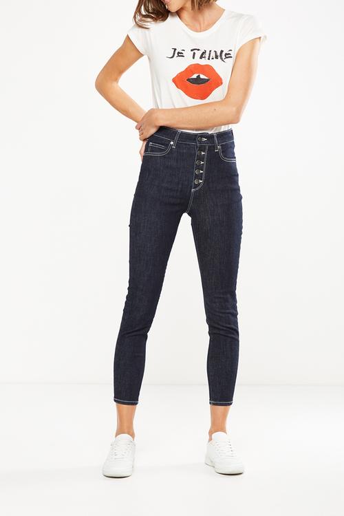 High rise grazer skinny jean - blue 