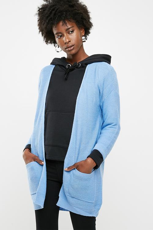 7/8 cardigan knit - blue 