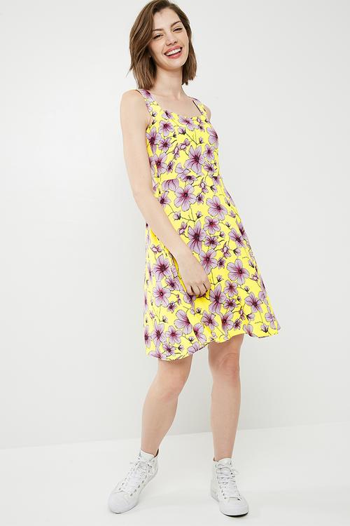 Victory strap dress - yellow 